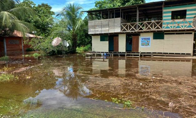 Comunidad nativa Puerto Azul Mberohue exige presencia de autoridades tras inundación